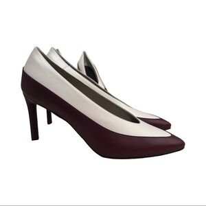CO Bicolor V Neck Heel in Calfskin